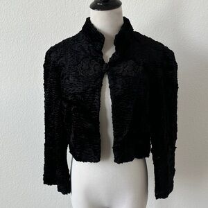 Vintage Faux Astrakhan Bolero Jacket